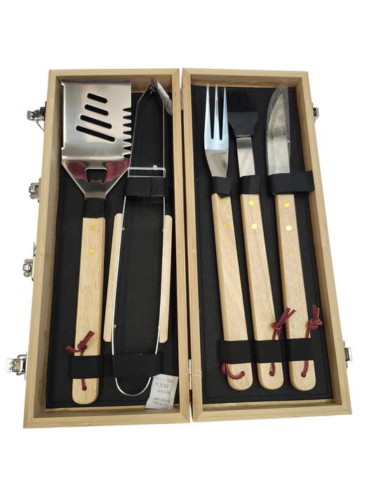 BBQ Gift Set – Personalized BBQ Box + Utensil Kit Combo (All-American Set)