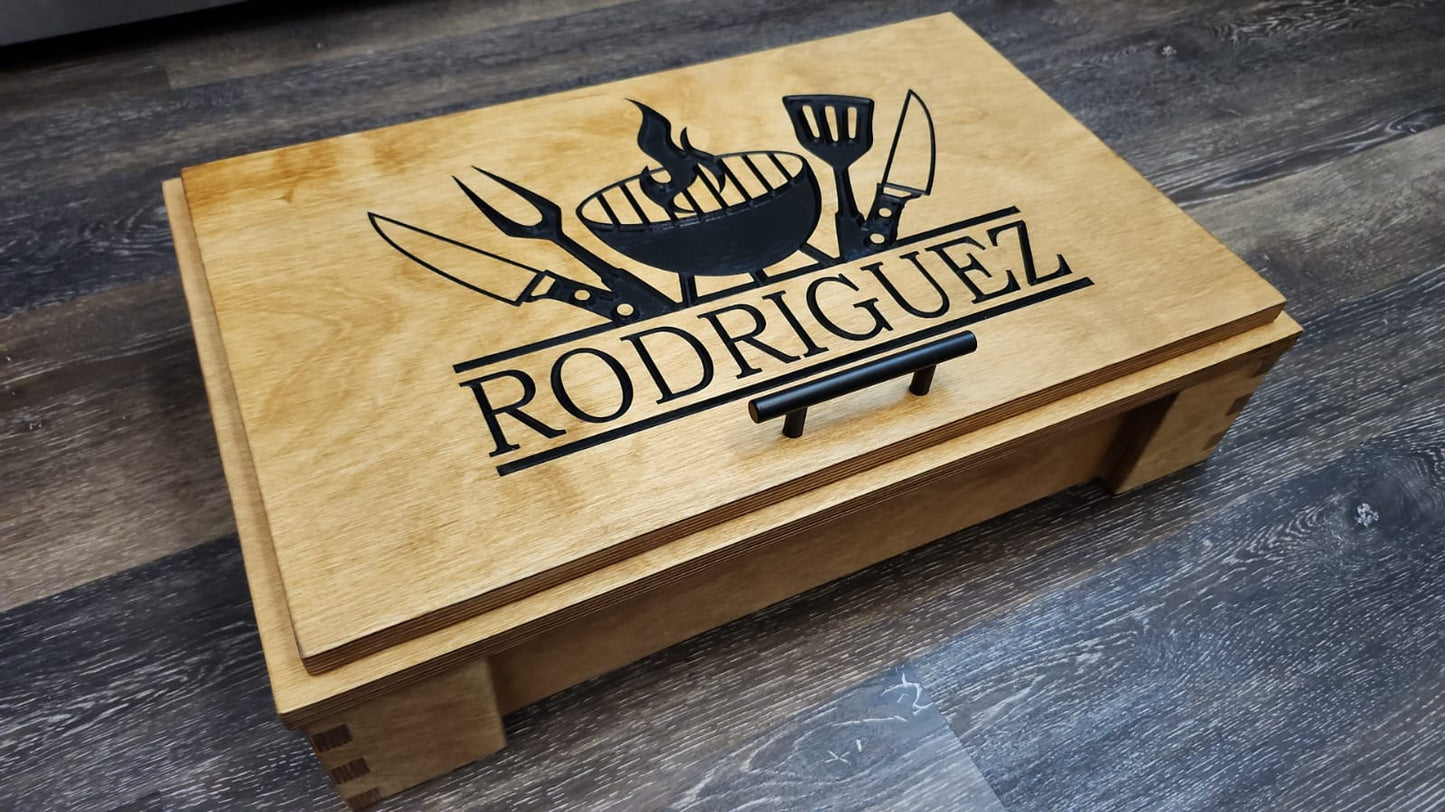 BBQ Gift Set – Personalized BBQ Box + Utensil Kit Combo (All-American Set)