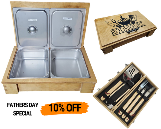 BBQ Gift Set – Personalized BBQ Box + Utensil Kit Combo (RGV Box)